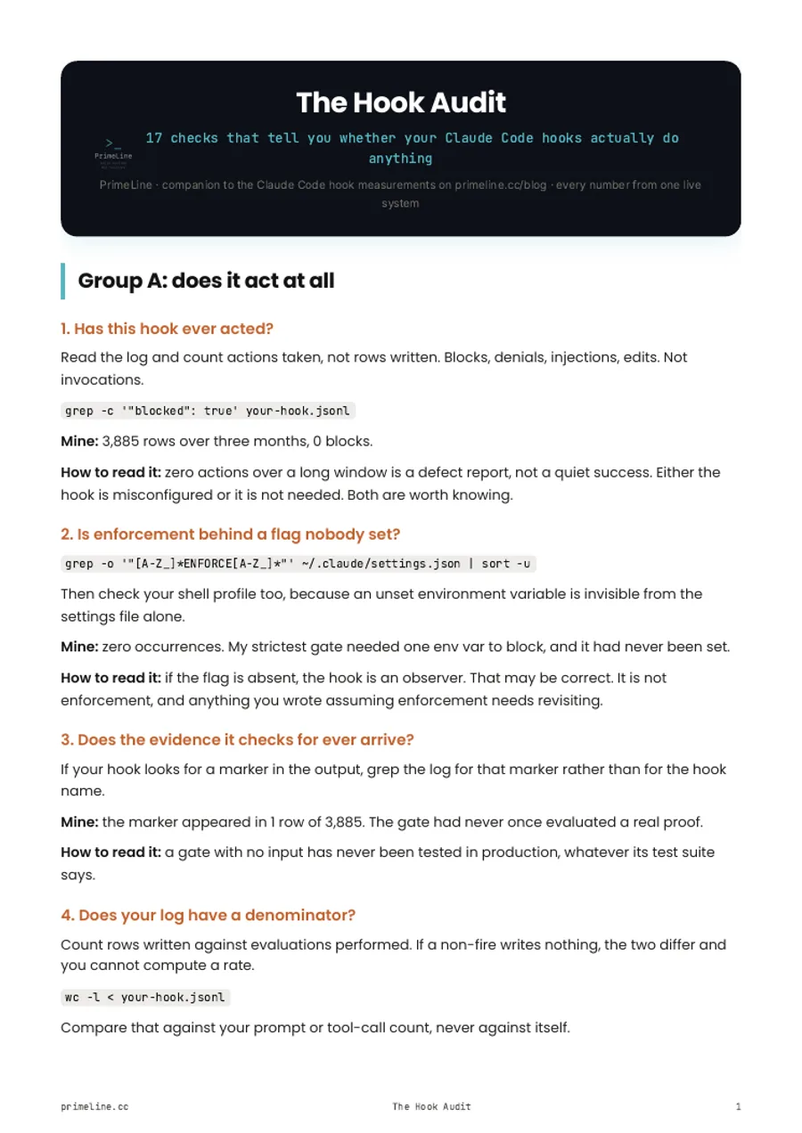 The Hook Audit - PDF page preview